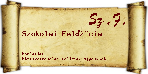 Szokolai Felícia névjegykártya